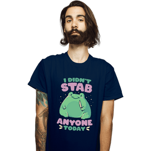 Secret_Shirts T-Shirts, Unisex / Small / Navy Didn't Stab Anyone Today