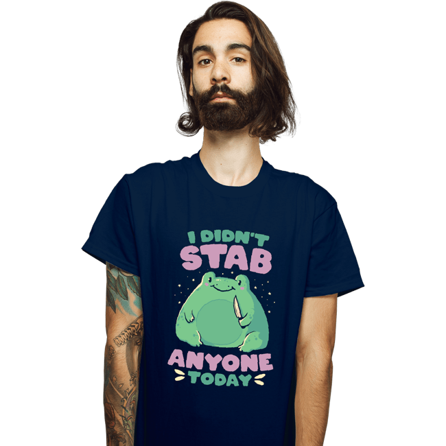 Secret_Shirts T-Shirts, Unisex / Small / Navy Didn't Stab Anyone Today