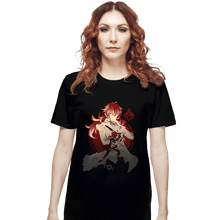 Load image into Gallery viewer, Shirts T-Shirts, Unisex / Small / Black Dark Side of Dawn Diluc
