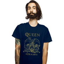 Load image into Gallery viewer, Shirts T-Shirts, Unisex / Small / Navy Queen Of Dragons
