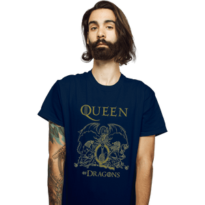 Shirts T-Shirts, Unisex / Small / Navy Queen Of Dragons