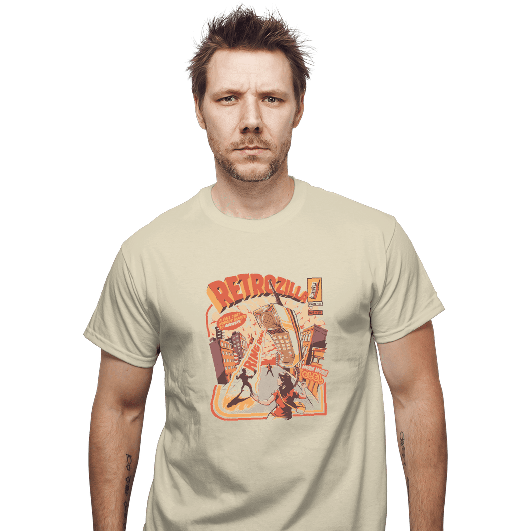 Shirts T-Shirts, Unisex / Small / Natural Retro Phonezilla