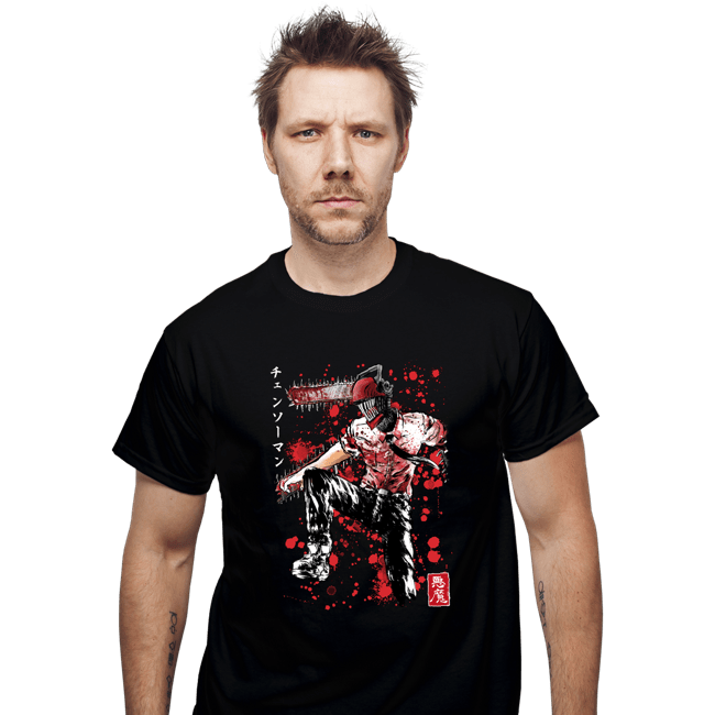 Daily_Deal_Shirts T-Shirts, Unisex / Small / Black Chainsaw Sumi-E