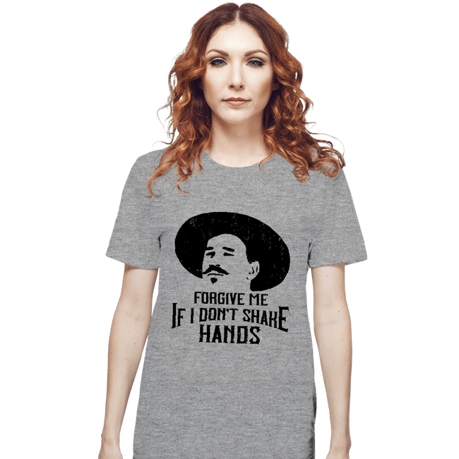 Secret_Shirts T-Shirts, Unisex / Small / Sports Grey Forgive Me If I Don't Shake Hands