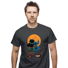 Load image into Gallery viewer, Daily_Deal_Shirts T-Shirts, Unisex / Small / Charcoal Alien And Girl Gazing At The Moon
