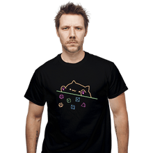 Load image into Gallery viewer, Daily_Deal_Shirts T-Shirts, Unisex / Small / Black Neon DND Cat
