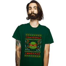 Load image into Gallery viewer, Shirts T-Shirts, Unisex / Small / Forest Michelangelo Christmas

