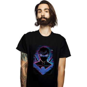 Secret_Shirts T-Shirts, Unisex / Small / Black Glitch Nightwing.