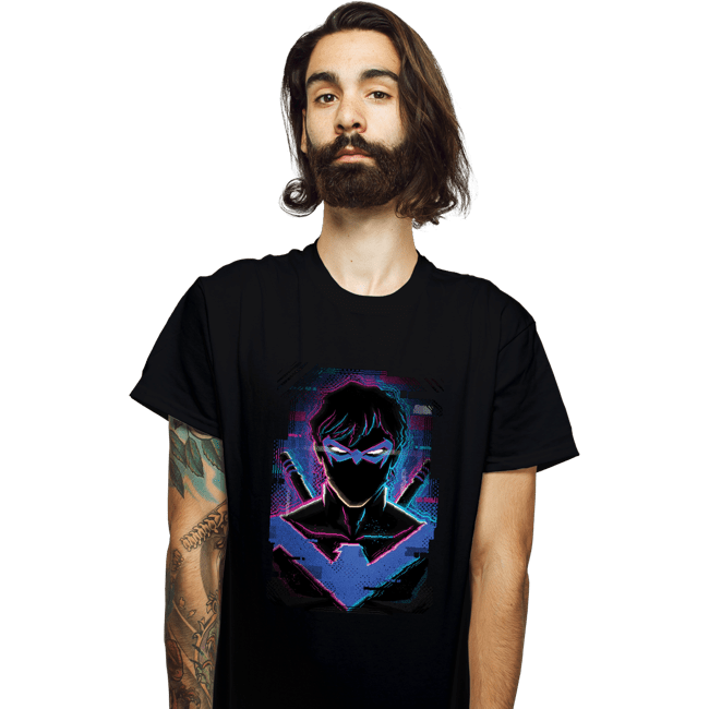 Secret_Shirts T-Shirts, Unisex / Small / Black Glitch Nightwing.