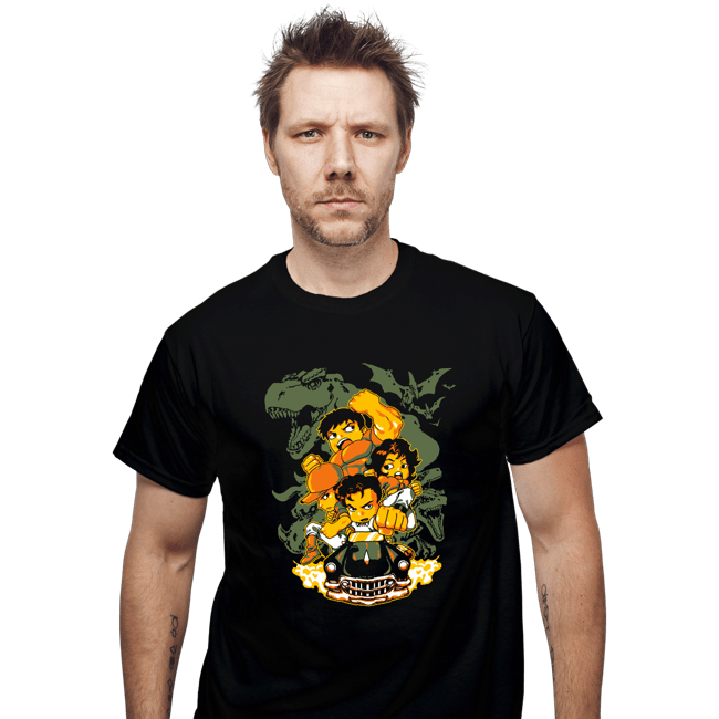 Shirts T-Shirts, Unisex / Small / Black Cadillacs and Dinosaurs Heroes