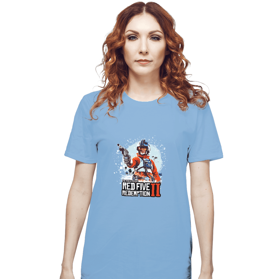 Shirts T-Shirts, Unisex / Small / Powder Blue Red Five Redemption II