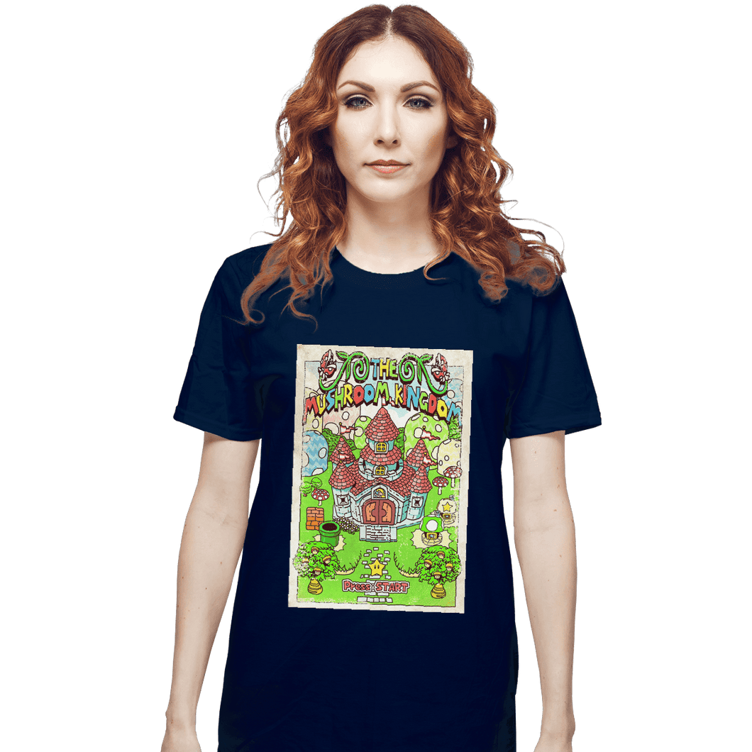 Shirts T-Shirts, Unisex / Small / Navy The Mushroom Kingdom