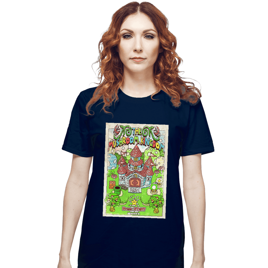 Shirts T-Shirts, Unisex / Small / Navy The Mushroom Kingdom