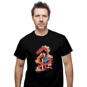 Shirts T-Shirts, Unisex / Small / Black Mulan And The Dragon