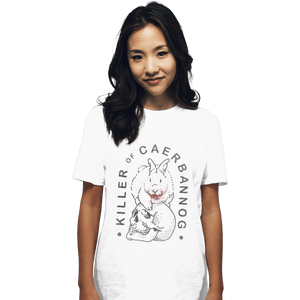 Shirts T-Shirts, Unisex / Small / White Killer Rabbit of Caerbannog