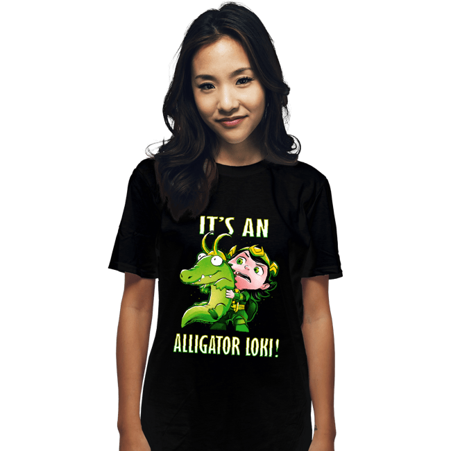 Shirts T-Shirts, Unisex / Small / Black It's An Alligator Loki!