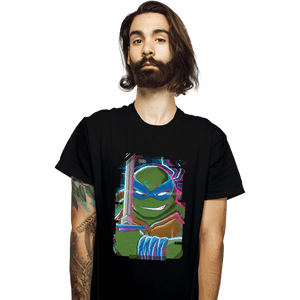 Daily_Deal_Shirts T-Shirts, Unisex / Small / Black Glitch Leonardo