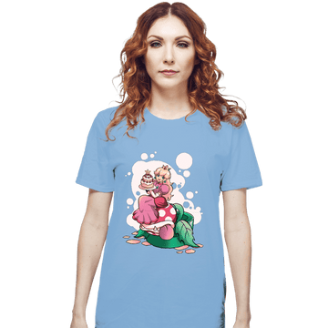 Shirts T-Shirts, Unisex / Small / Powder Blue Princess Peach