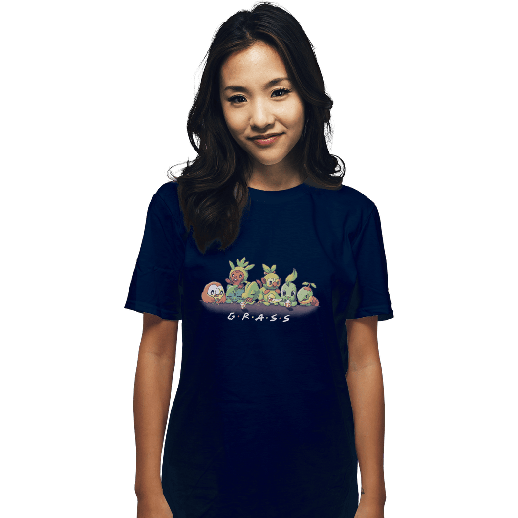 Shirts T-Shirts, Unisex / Small / Navy Grass Friends