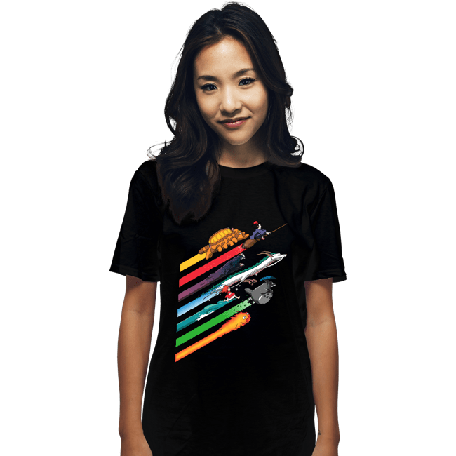 Shirts T-Shirts, Unisex / Small / Black Spirited Streaks
