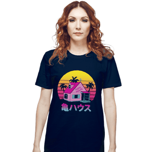 Shirts T-Shirts, Unisex / Small / Navy Retro Kame House