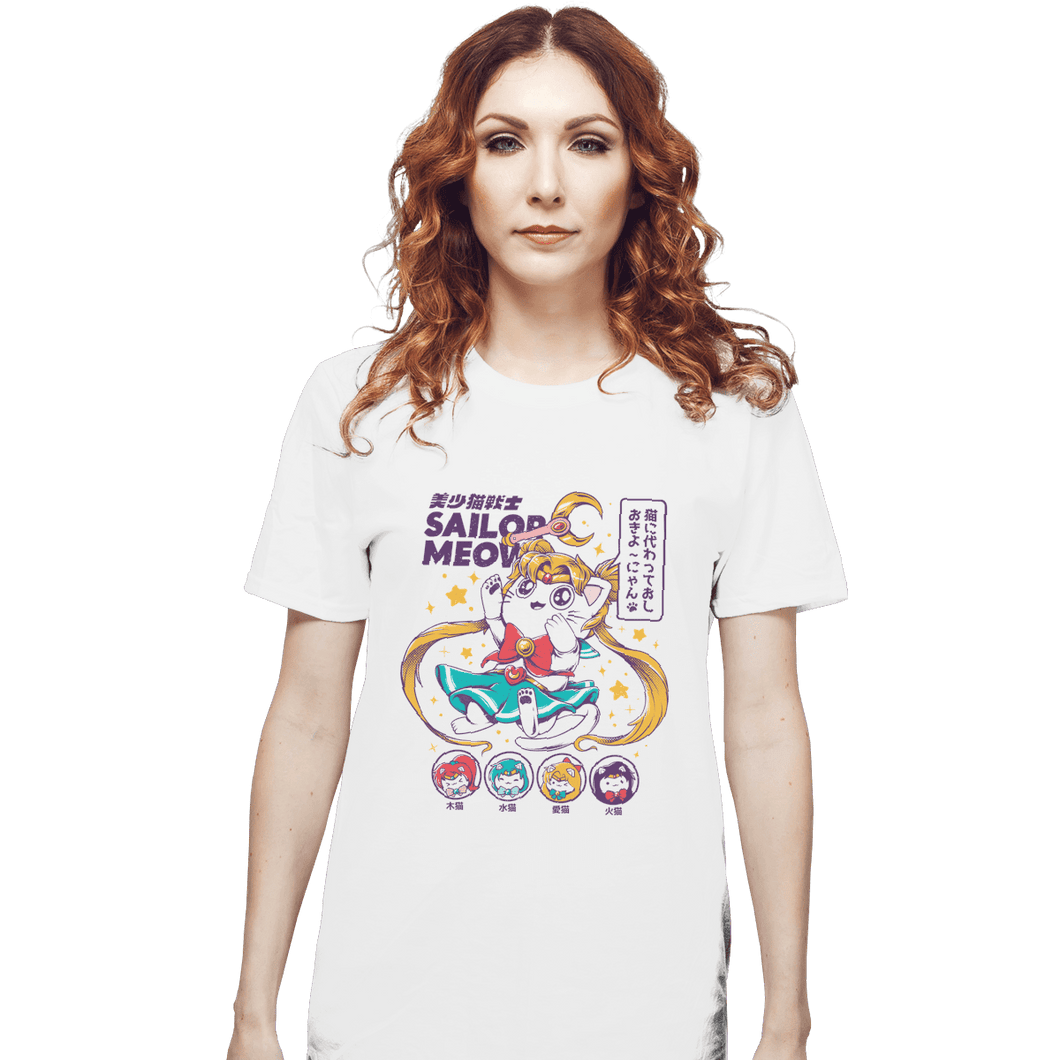 Shirts T-Shirts, Unisex / Small / White Sailor Meow
