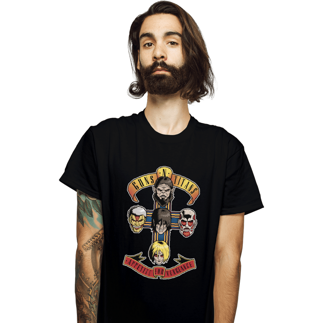 Shirts T-Shirts, Unisex / Small / Black Guns N Titans