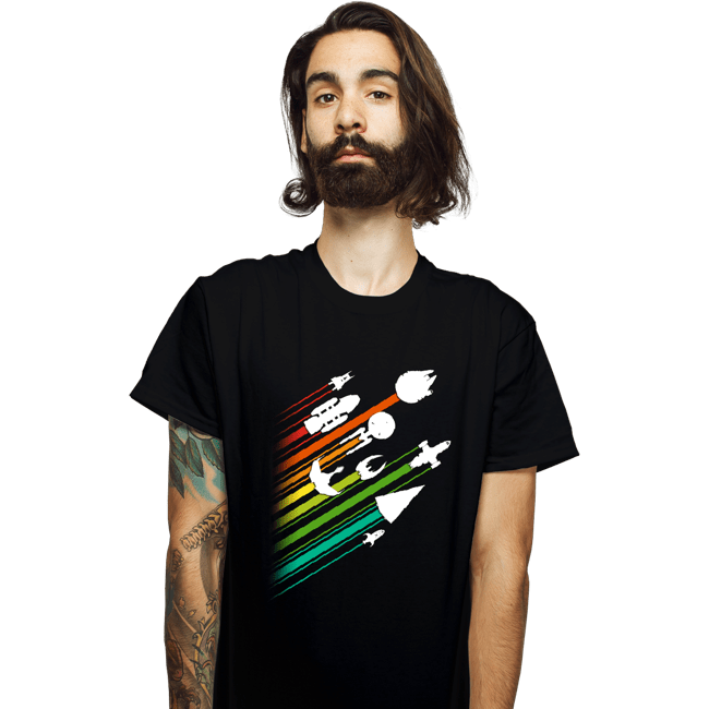 Shirts T-Shirts, Unisex / Small / Black Warp Speed