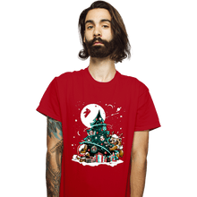 Load image into Gallery viewer, Daily_Deal_Shirts T-Shirts, Unisex / Small / Red Galaxy Christmas
