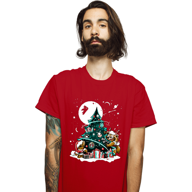 Daily_Deal_Shirts T-Shirts, Unisex / Small / Red Galaxy Christmas