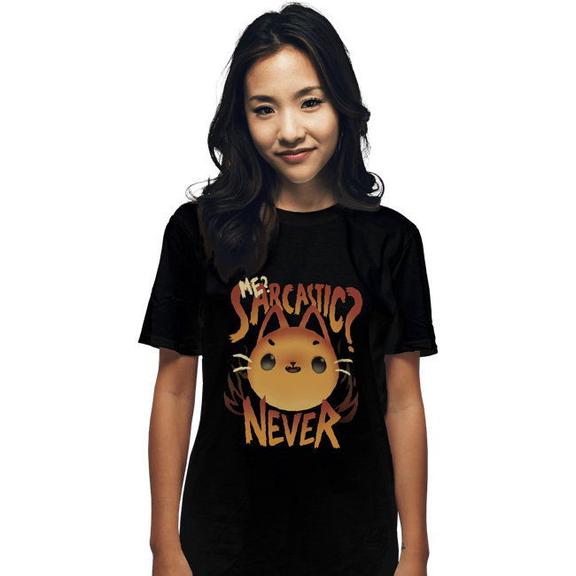 Shirts T-Shirts, Unisex / Small / Black Sarcastic Cat