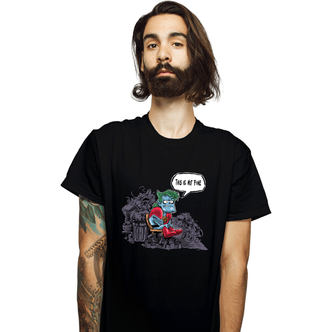 Daily_Deal_Shirts T-Shirts, Unisex / Small / Black This Is Not Fine