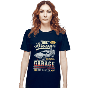 Shirts T-Shirts, Unisex / Small / Navy Doc Brown's Garage