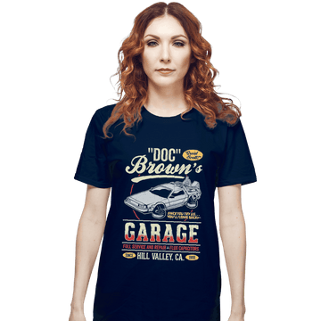 Shirts T-Shirts, Unisex / Small / Navy Doc Brown's Garage