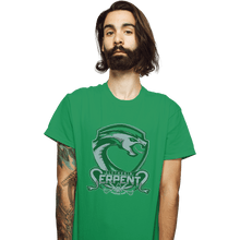 Load image into Gallery viewer, Shirts T-Shirts, Unisex / Small / Irish Green Slytherin Serpents
