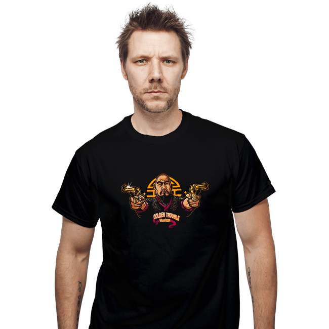 Shirts T-Shirts, Unisex / Small / Black Golden Trouble Maker
