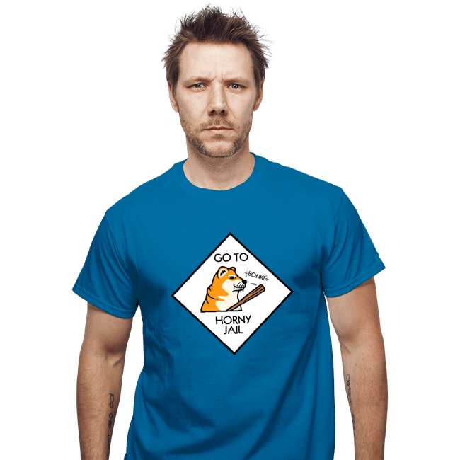 Secret_Shirts T-Shirts, Unisex / Small / Sapphire Horny Jail