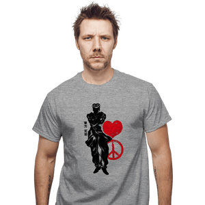 Shirts T-Shirts, Unisex / Small / Sports Grey Crimson Josuke