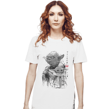 Load image into Gallery viewer, Shirts T-Shirts, Unisex / Small / White Old And Young Sumi-e
