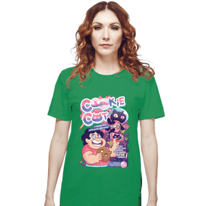 Shirts T-Shirts, Unisex / Small / Irish Green Cookie Cat