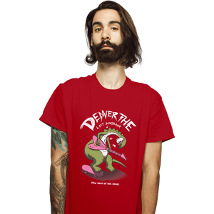 Shirts T-Shirts, Unisex / Small / Red Last Dinosaur Vs The World