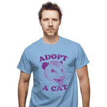 Load image into Gallery viewer, Shirts T-Shirts, Unisex / Small / Powder Blue Adopt A Cat
