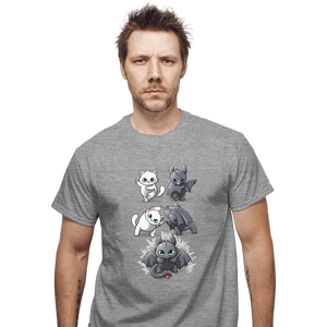 Shirts T-Shirts, Unisex / Small / Sports Grey Night Fury Fusion