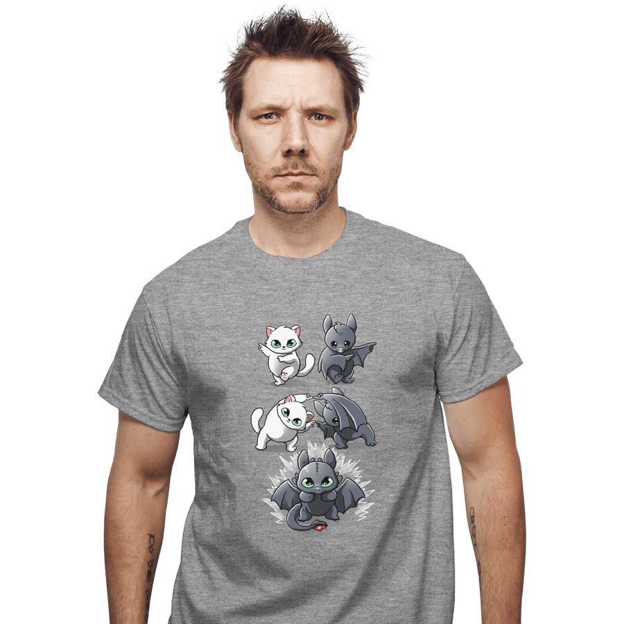 Shirts T-Shirts, Unisex / Small / Sports Grey Night Fury Fusion