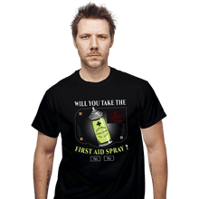 Load image into Gallery viewer, Secret_Shirts T-Shirts, Unisex / Small / Black First Aid Spray

