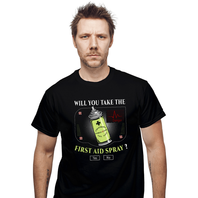 Secret_Shirts T-Shirts, Unisex / Small / Black First Aid Spray