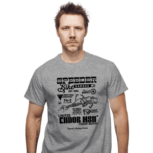 Daily_Deal_Shirts T-Shirts, Unisex / Small / Sports Grey Speeder Bike Garage