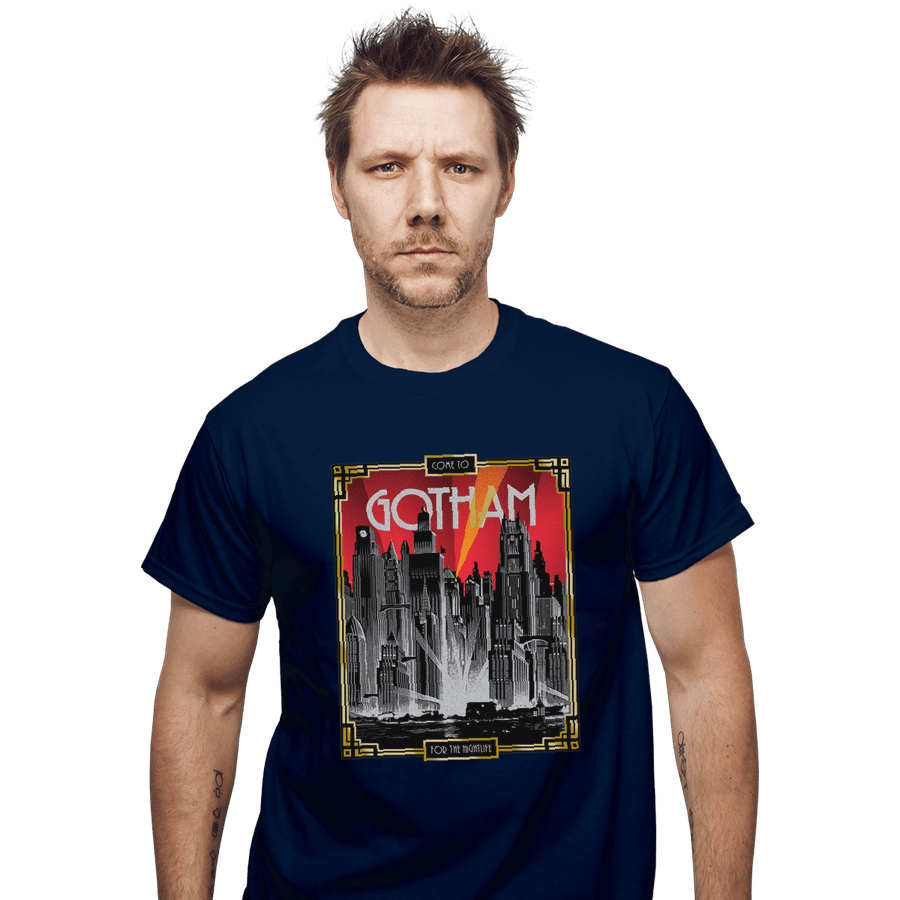 Shirts T-Shirts, Unisex / Small / Navy Visit Gotham