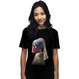 Shirts T-Shirts, Unisex / Small / Black Hero With A Pearl Earring