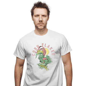 Shirts T-Shirts, Unisex / Small / White Corn Flakes